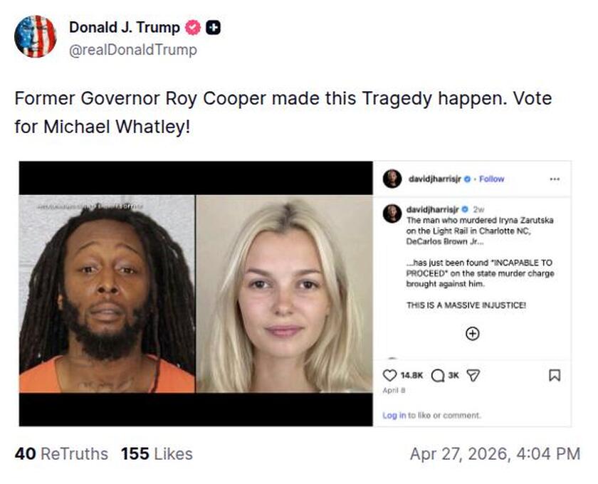Post preview from Donald Trump