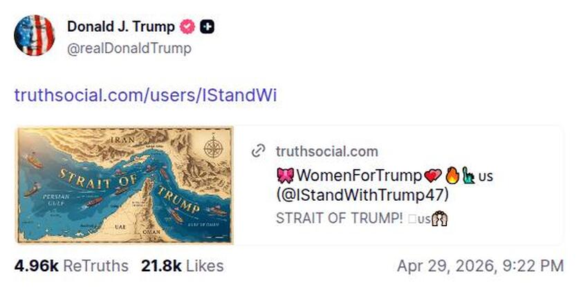 Post preview from Donald Trump