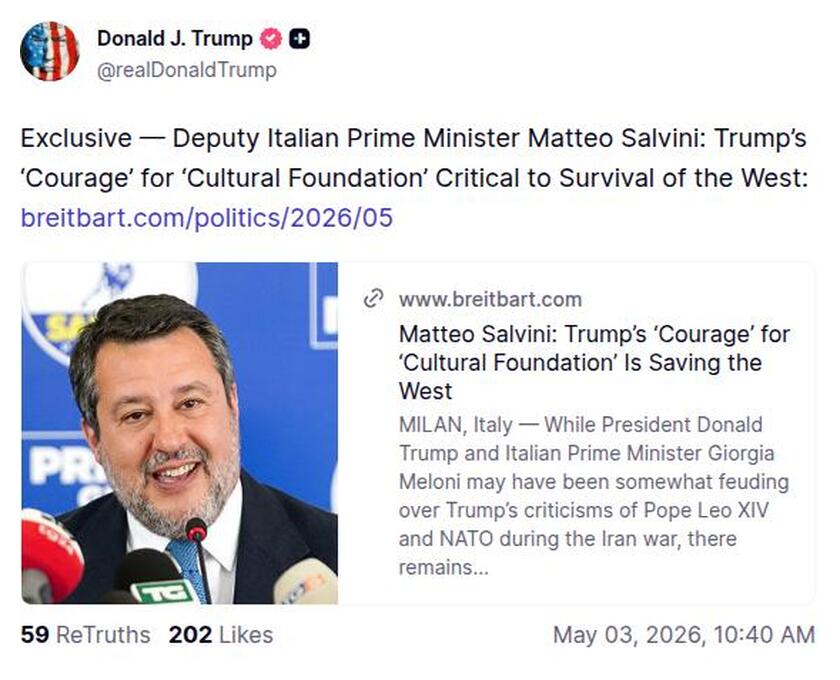 Post preview from Donald Trump