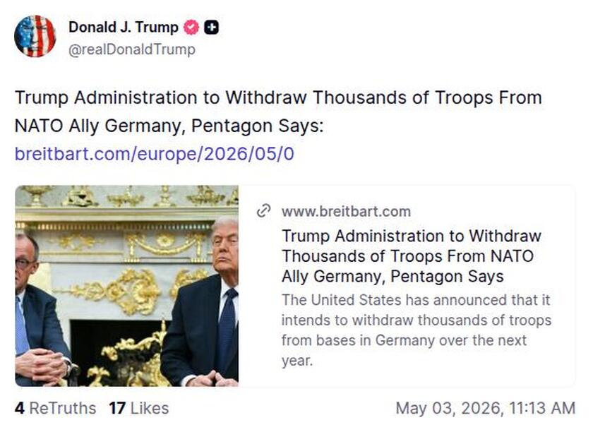 Post preview from Donald Trump