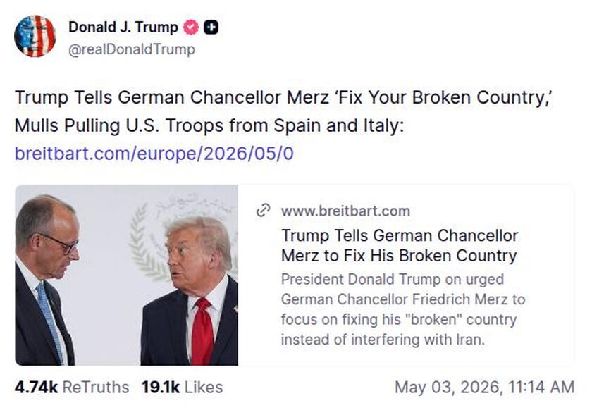 Post preview from Donald Trump