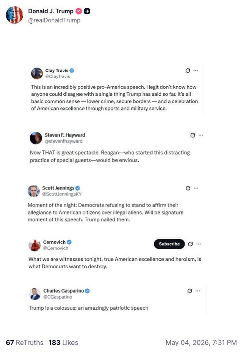 Post preview from Donald Trump