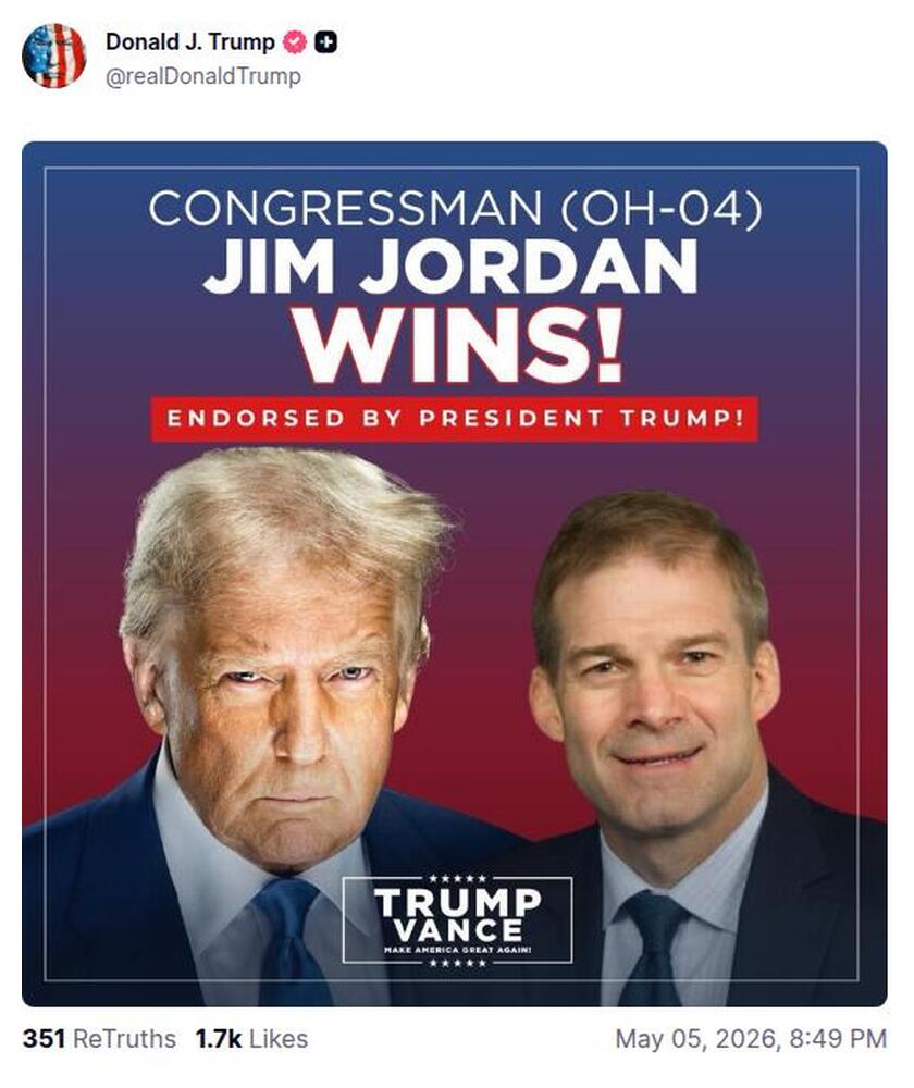 Post preview from Donald Trump
