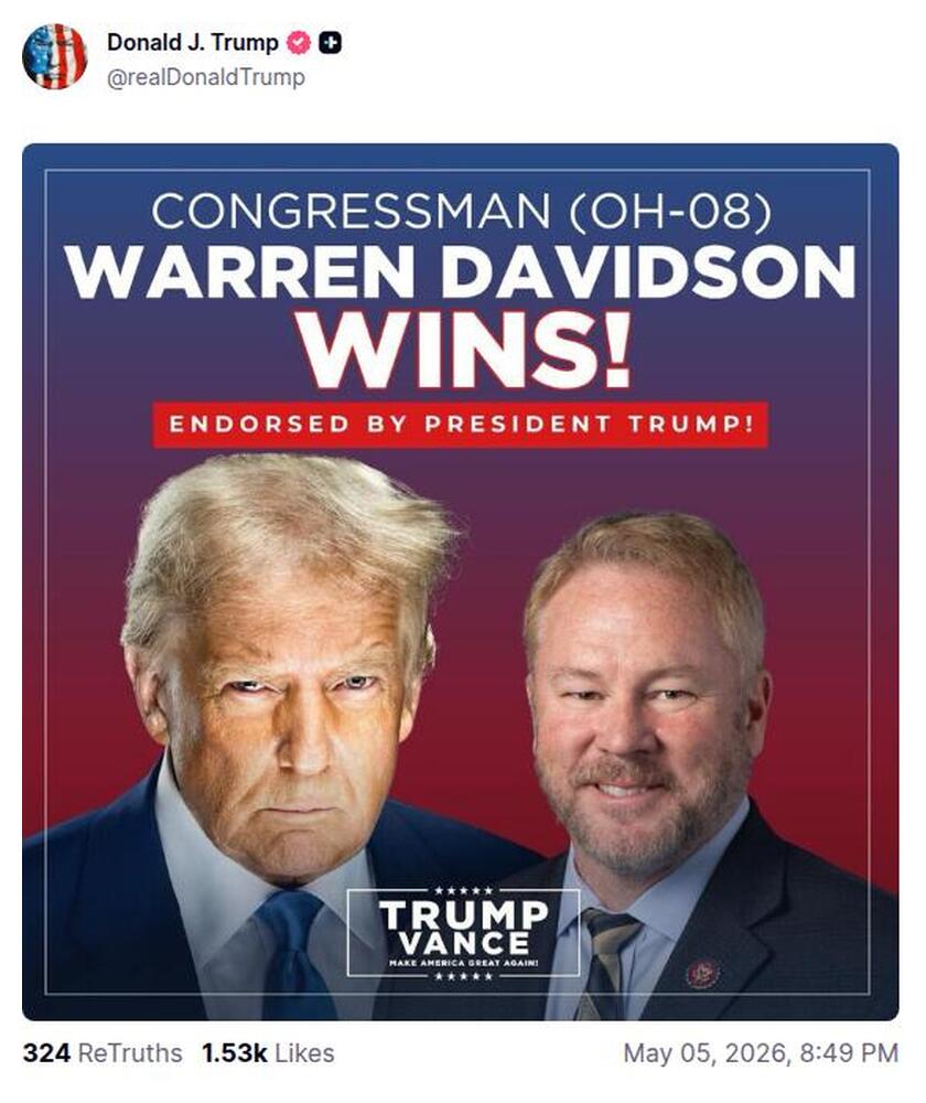 Post preview from Donald Trump