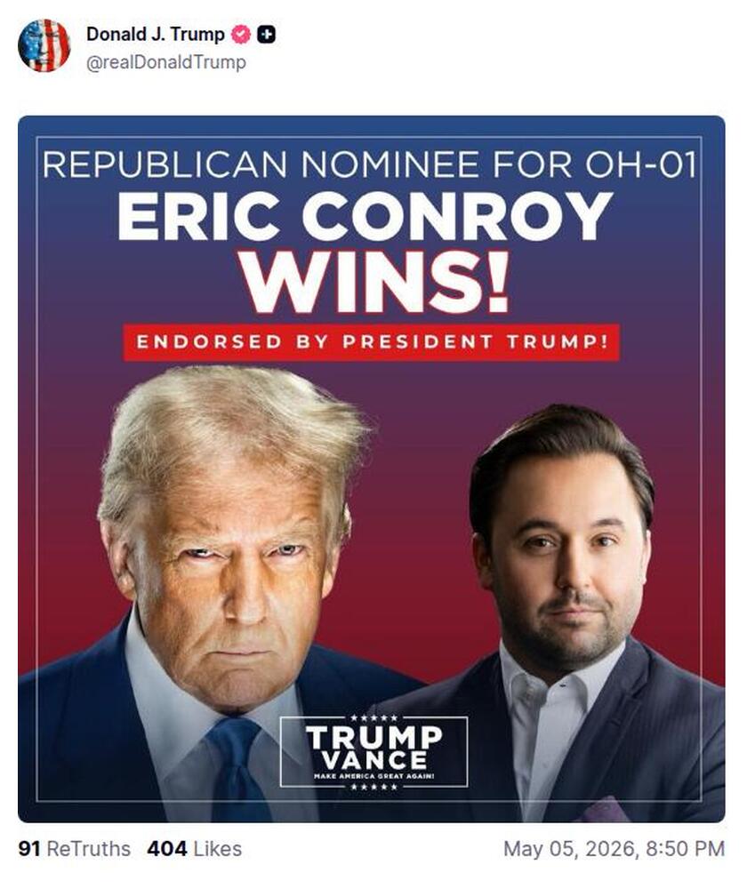 Post preview from Donald Trump