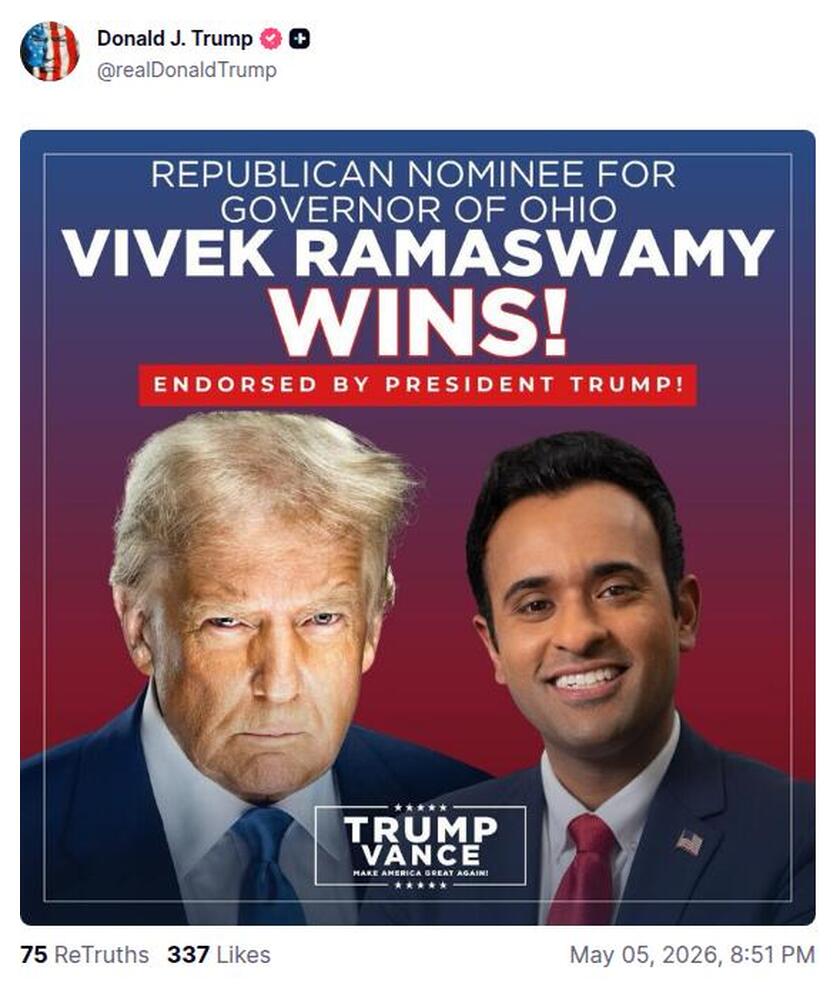 Post preview from Donald Trump