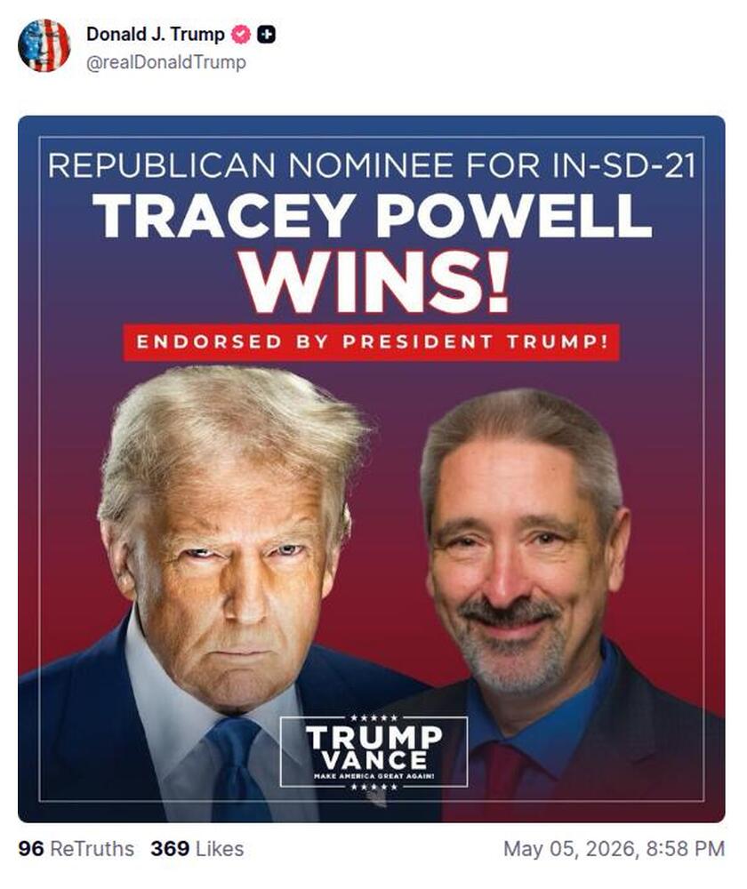 Post preview from Donald Trump