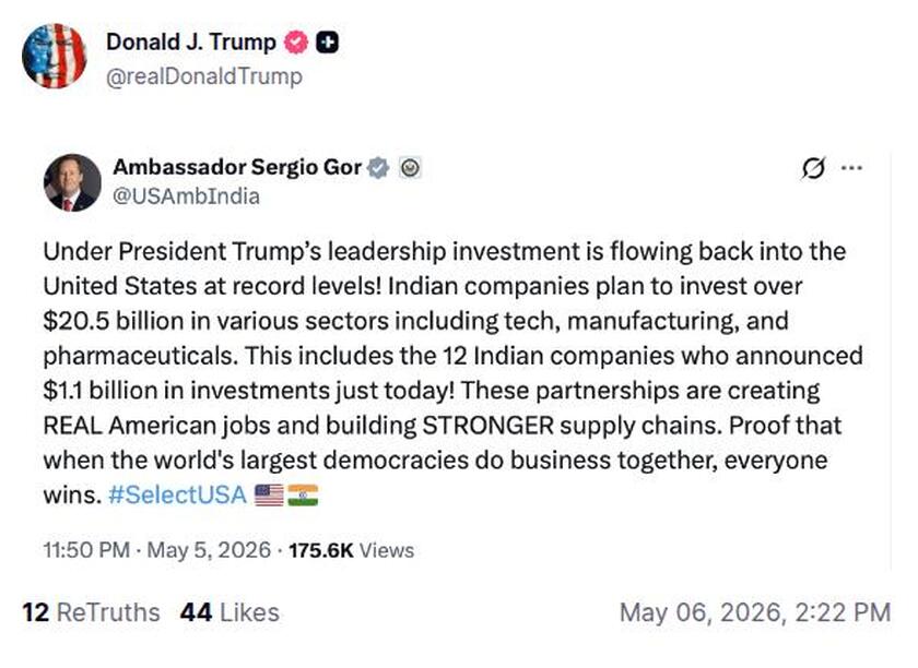 Post preview from Donald Trump