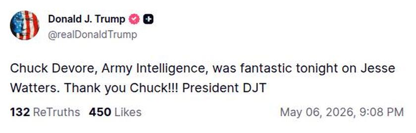 Post preview from Donald Trump