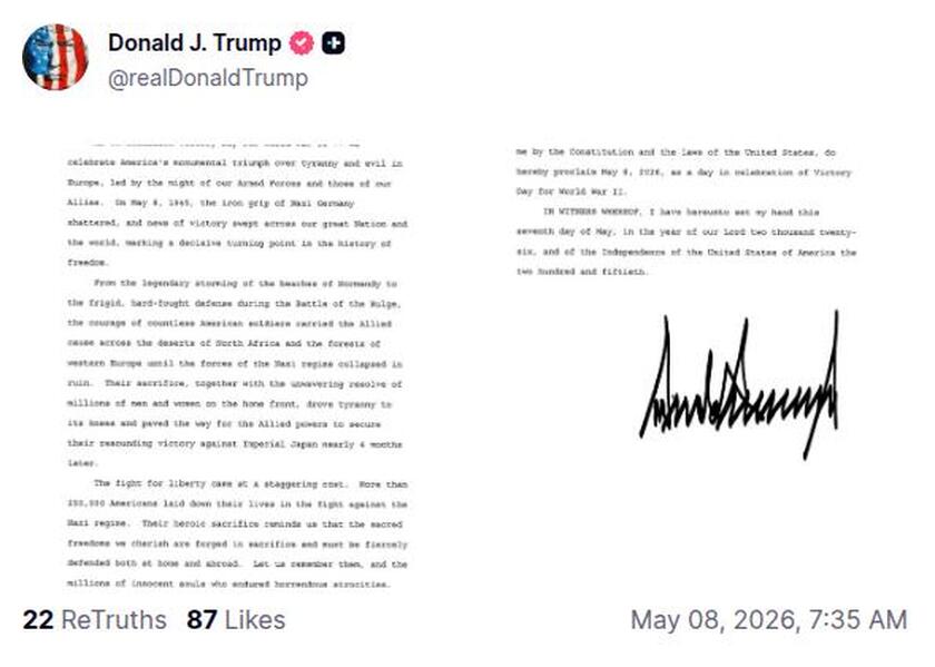 Post preview from Donald Trump
