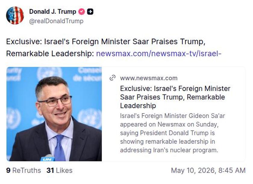 Post preview from Donald Trump