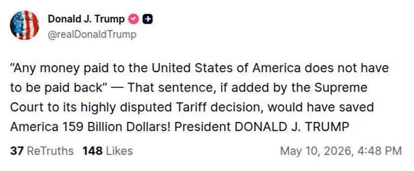 Post preview from Donald Trump