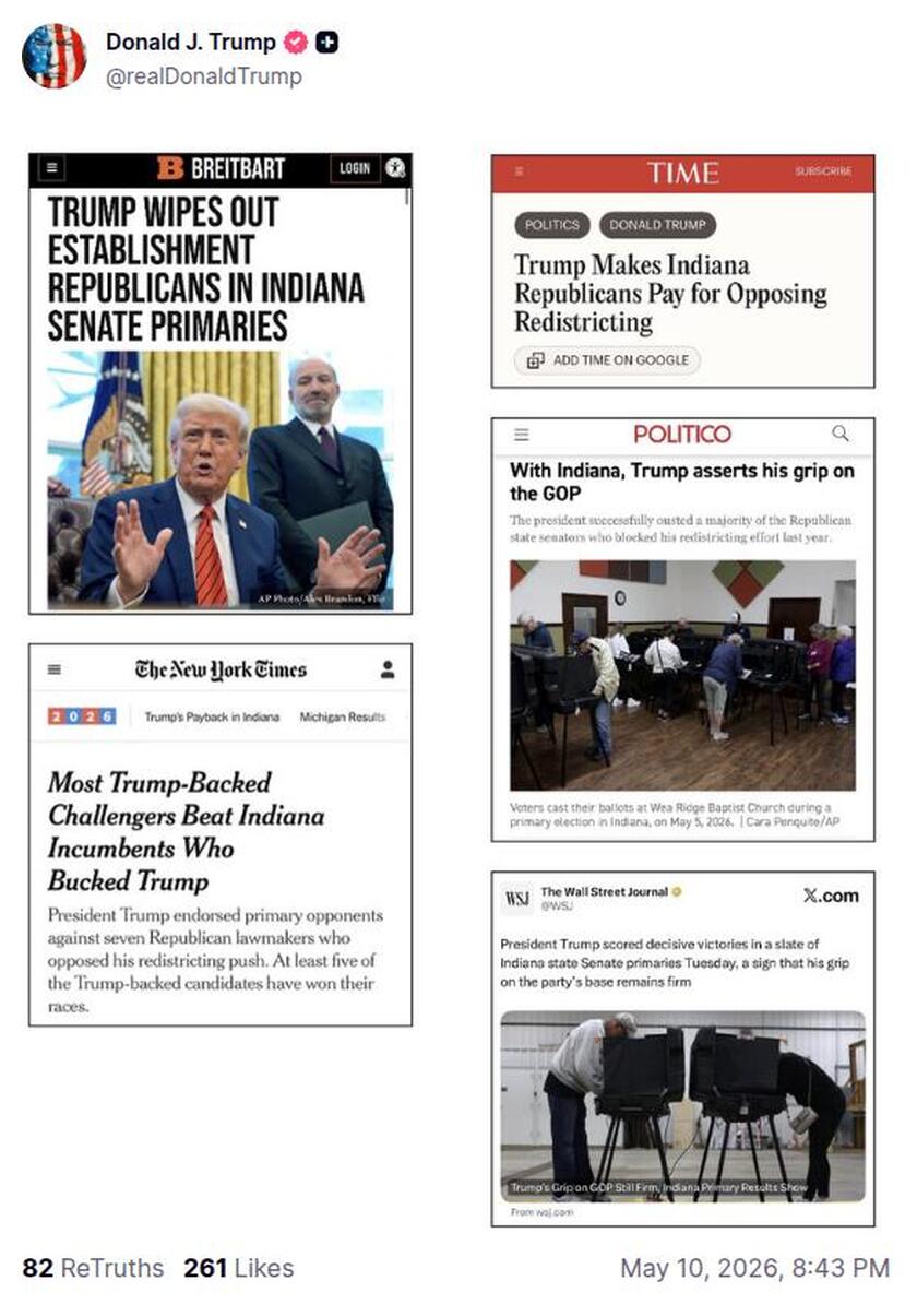 Post preview from Donald Trump