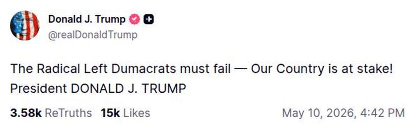 Post preview from Donald Trump