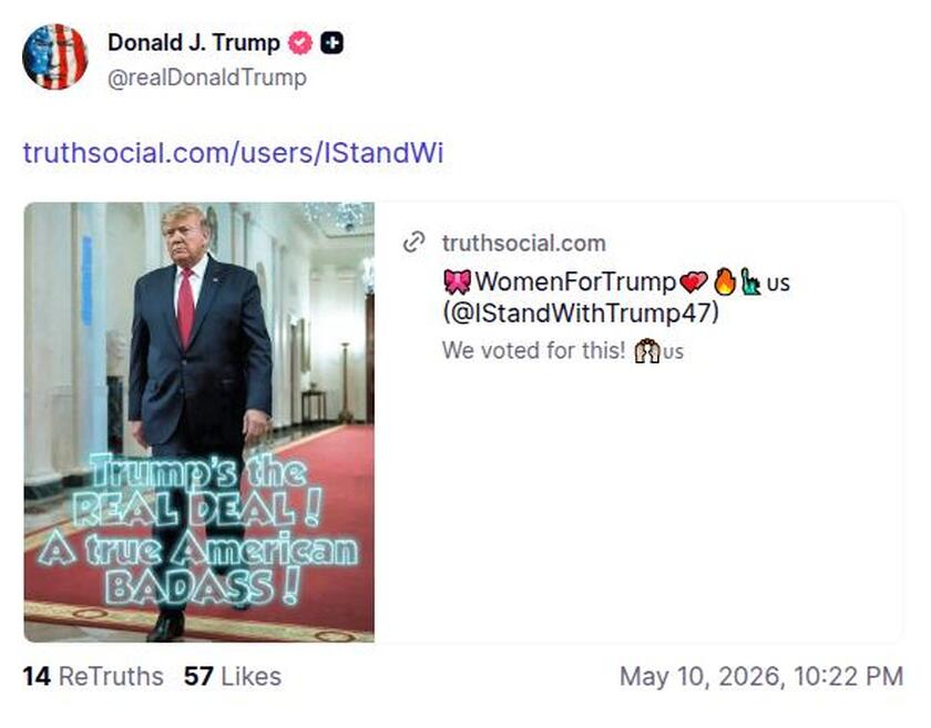 Post preview from Donald Trump