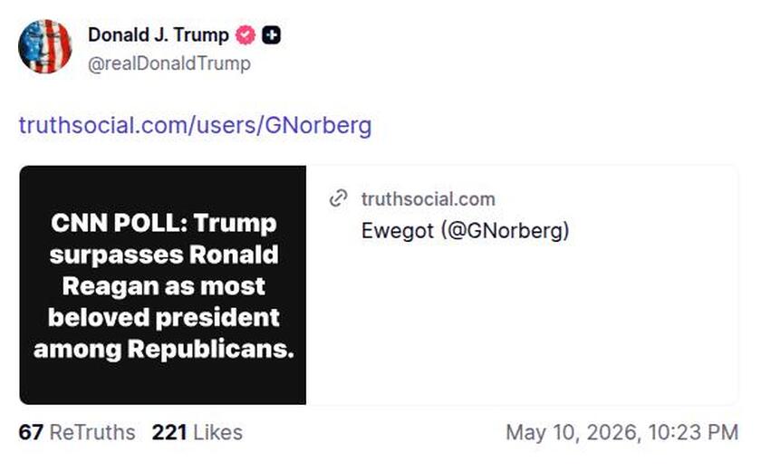 Post preview from Donald Trump