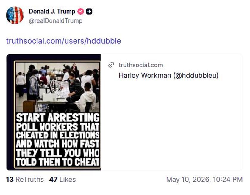 Post preview from Donald Trump