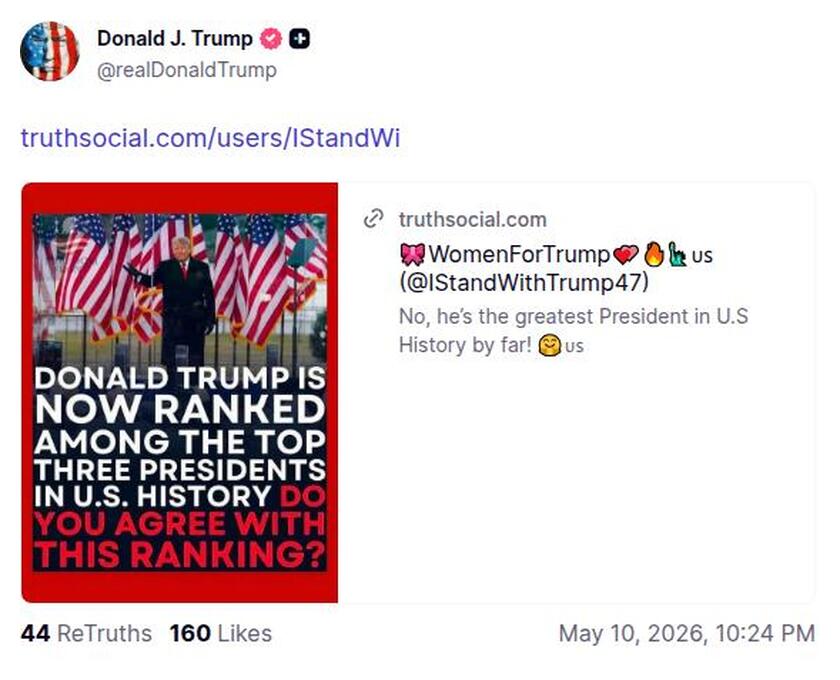 Post preview from Donald Trump