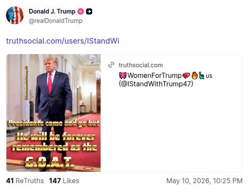 Post preview from Donald Trump