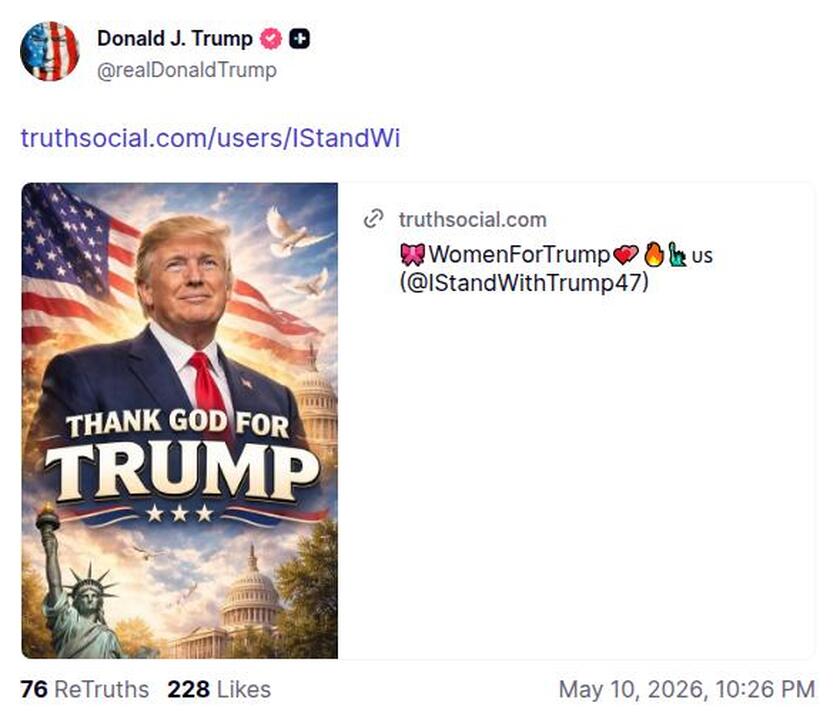Post preview from Donald Trump