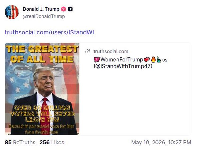 Post preview from Donald Trump