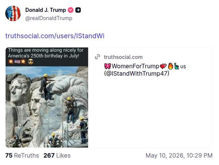 Post preview from Donald Trump