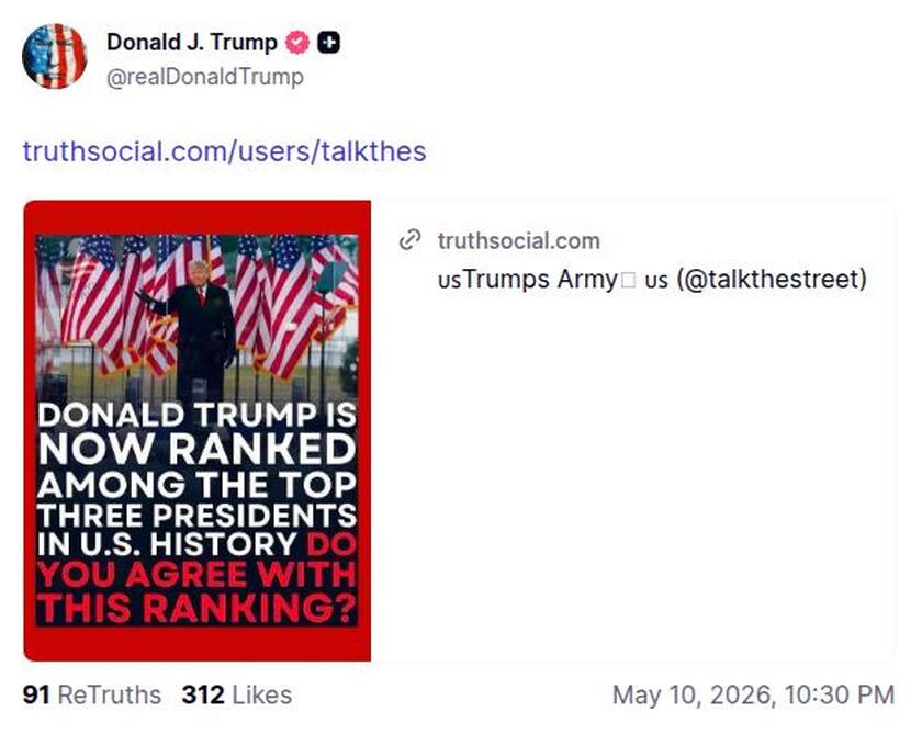 Post preview from Donald Trump
