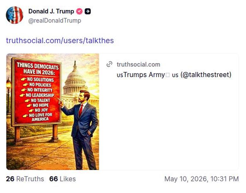 Post preview from Donald Trump