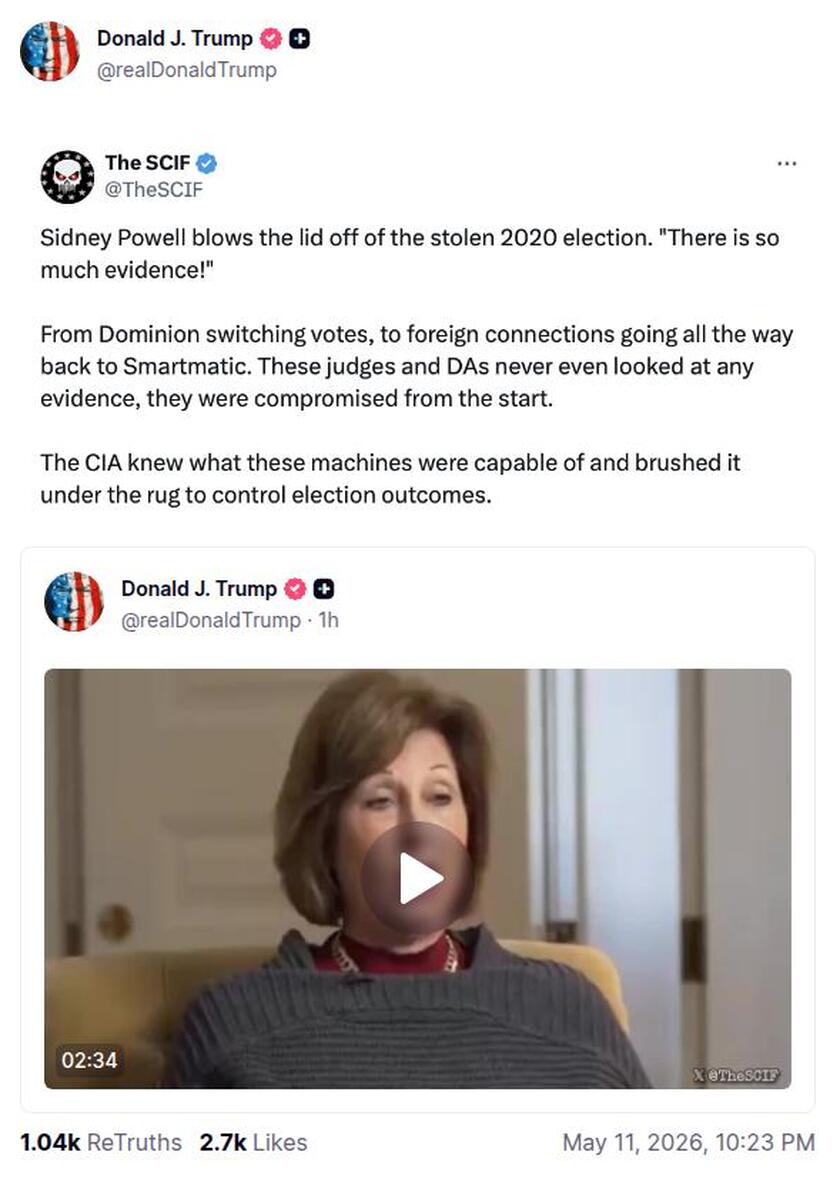 Post preview from Donald Trump