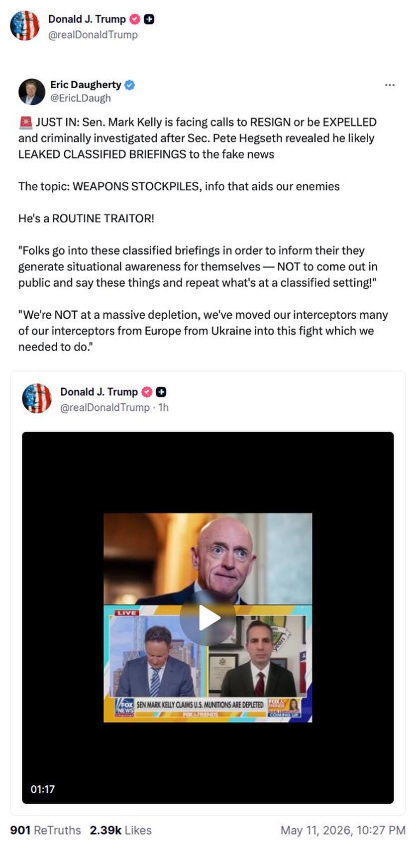 Post preview from Donald Trump