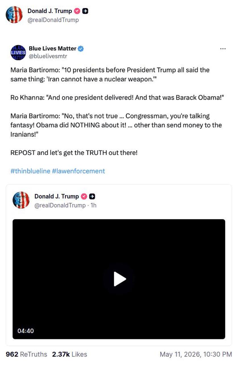 Post preview from Donald Trump