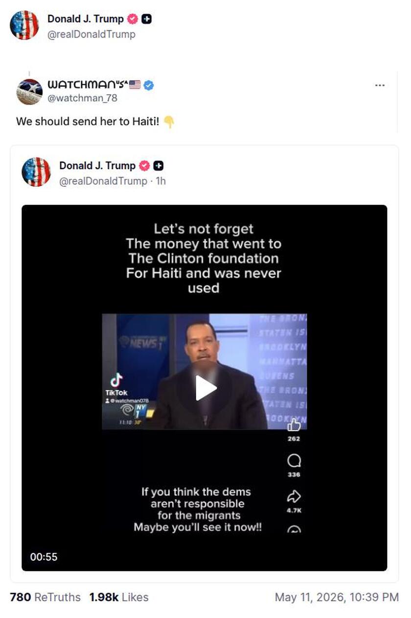 Post preview from Donald Trump