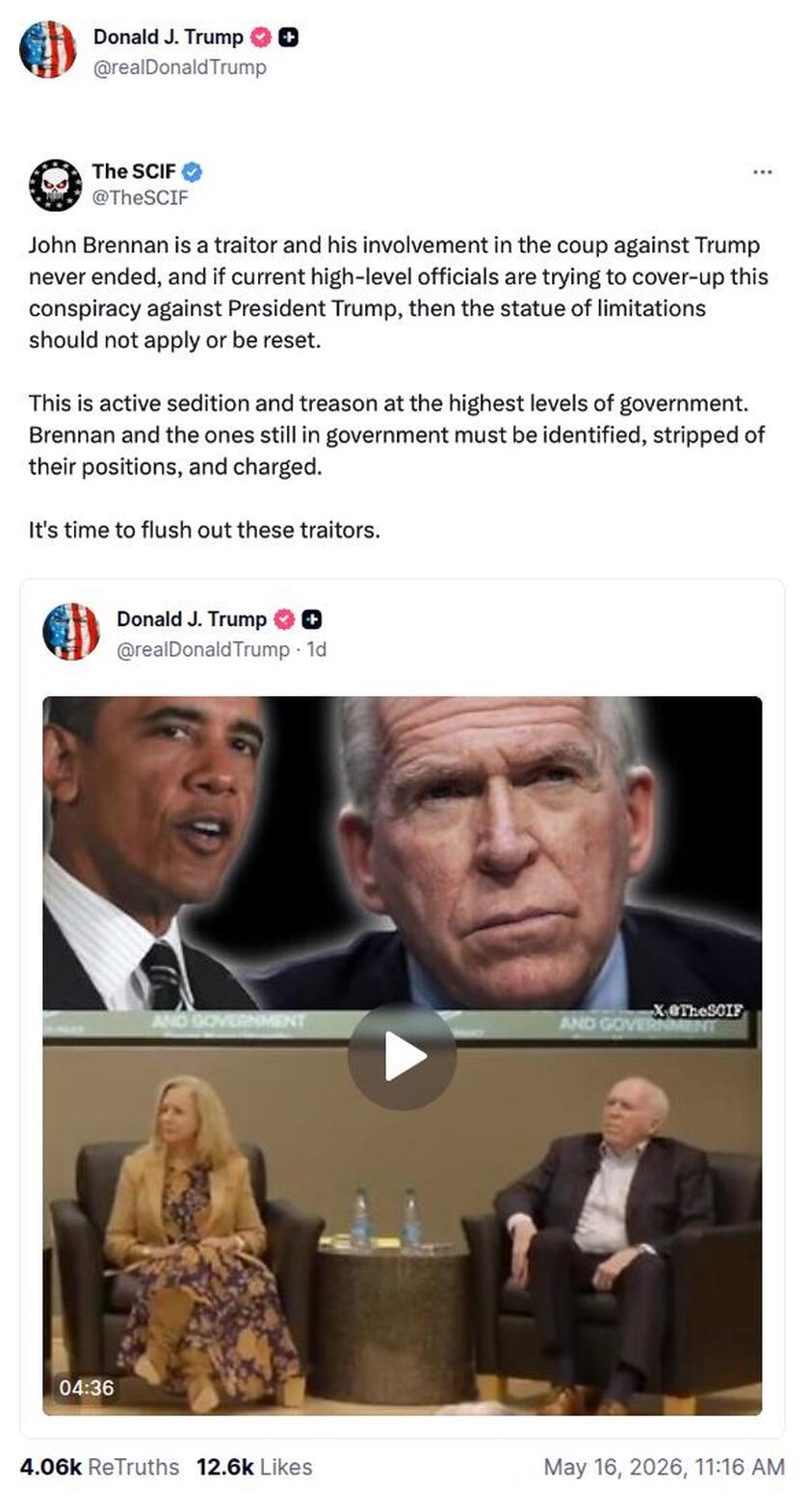 Post preview from Donald Trump