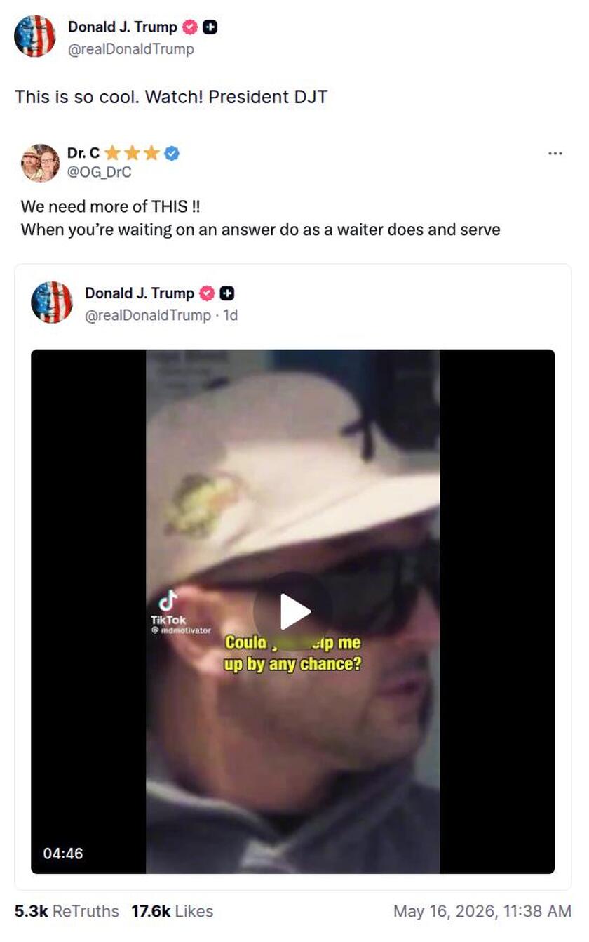 Post preview from Donald Trump