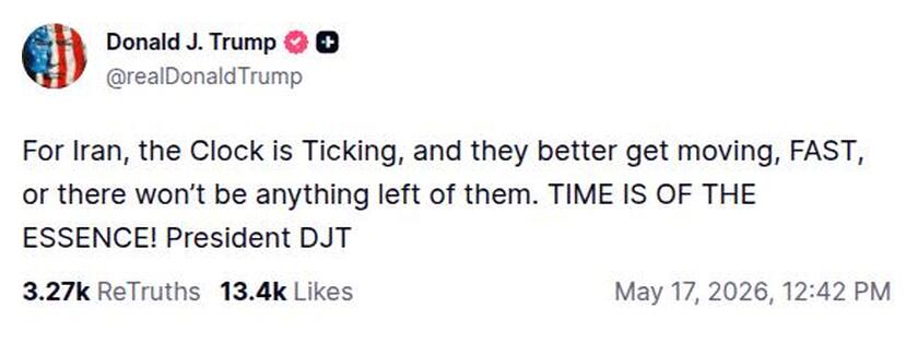 Post preview from Donald Trump