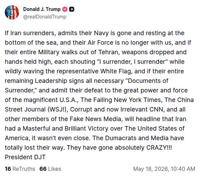Post preview from Donald Trump