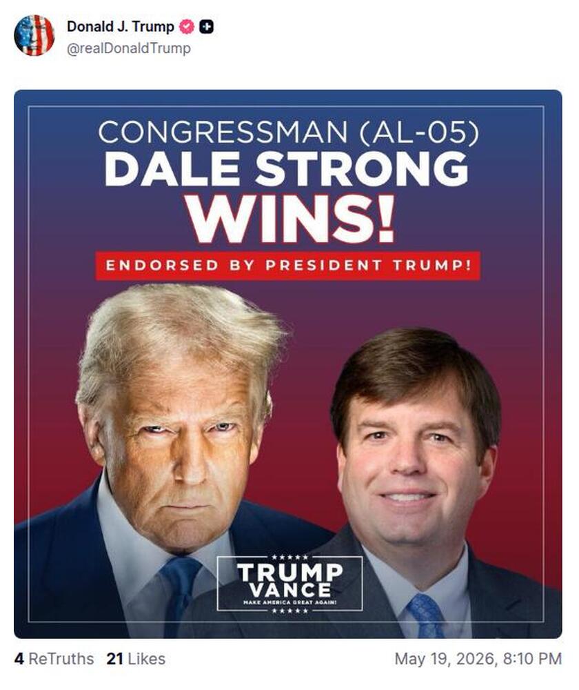 Post preview from Donald Trump