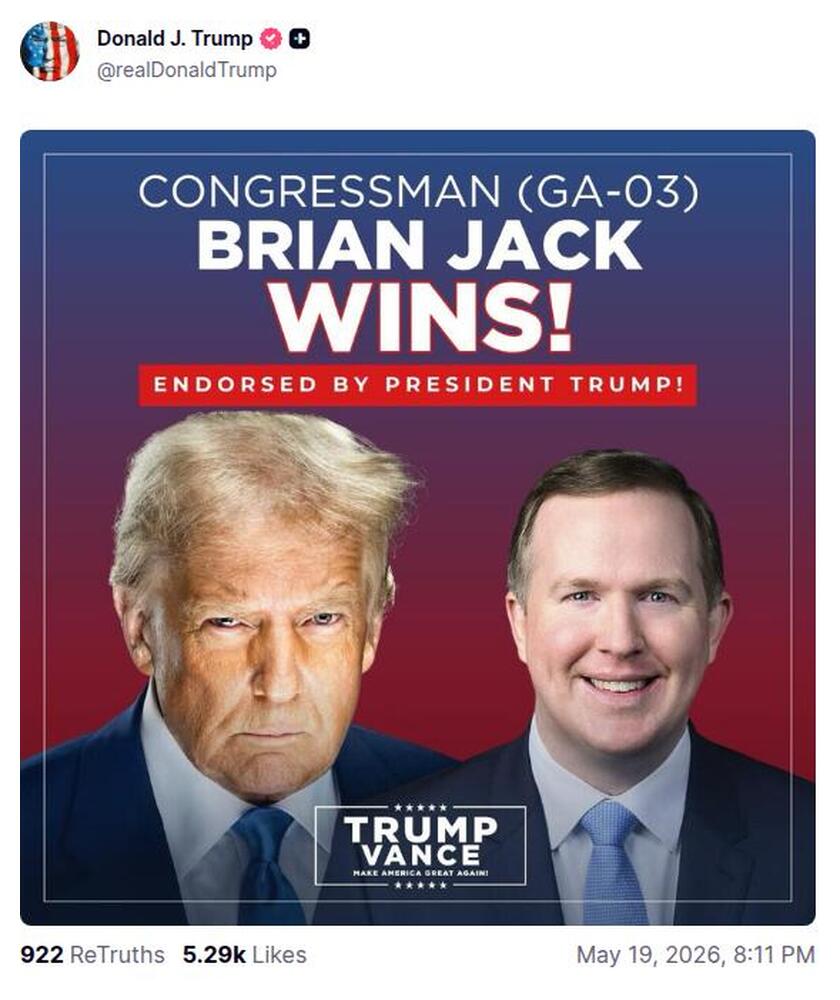 Post preview from Donald Trump