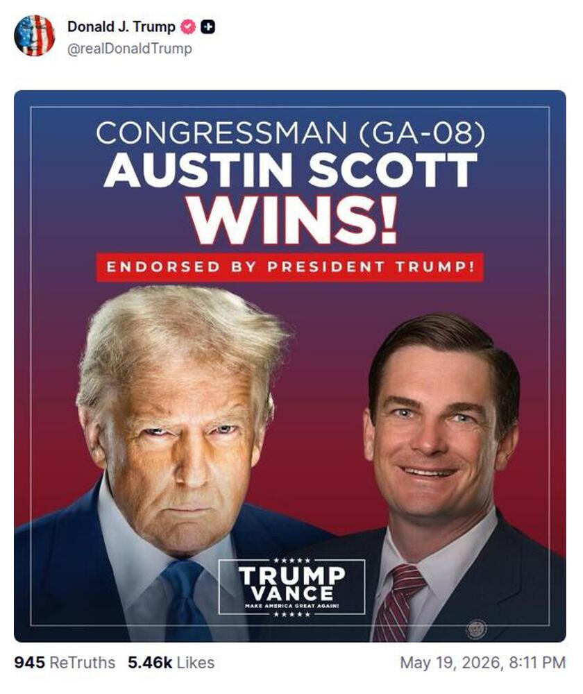 Post preview from Donald Trump