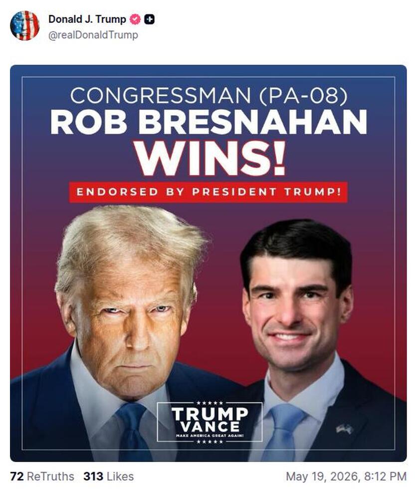 Post preview from Donald Trump