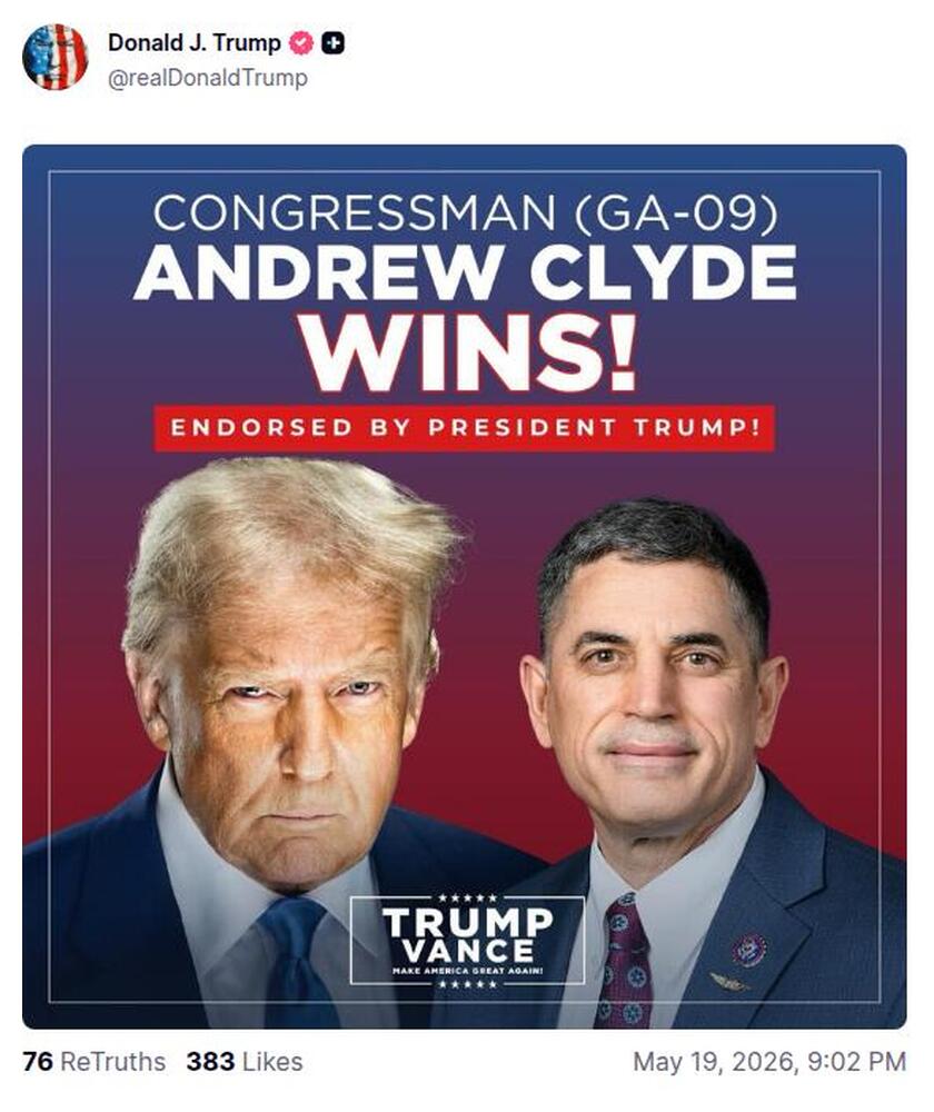 Post preview from Donald Trump