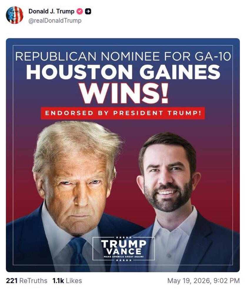 Post preview from Donald Trump