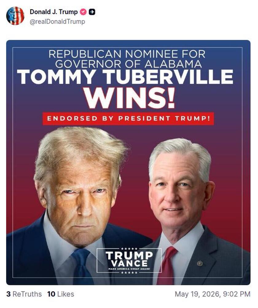 Post preview from Donald Trump