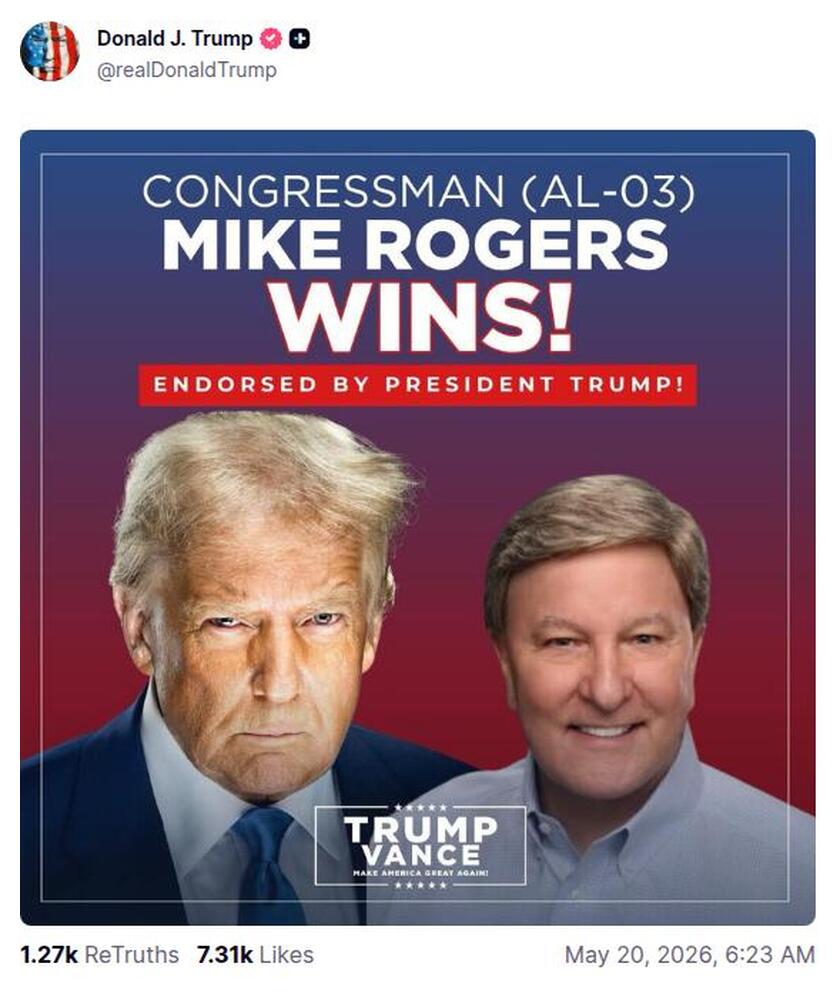 Post preview from Donald Trump