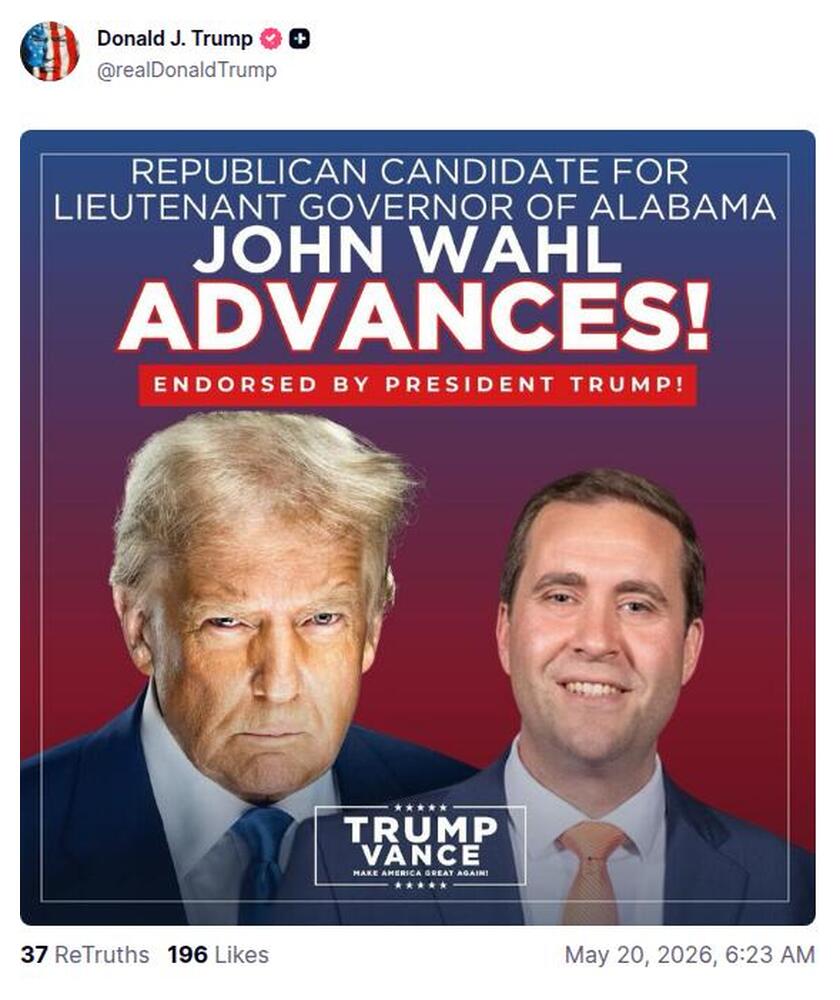 Post preview from Donald Trump