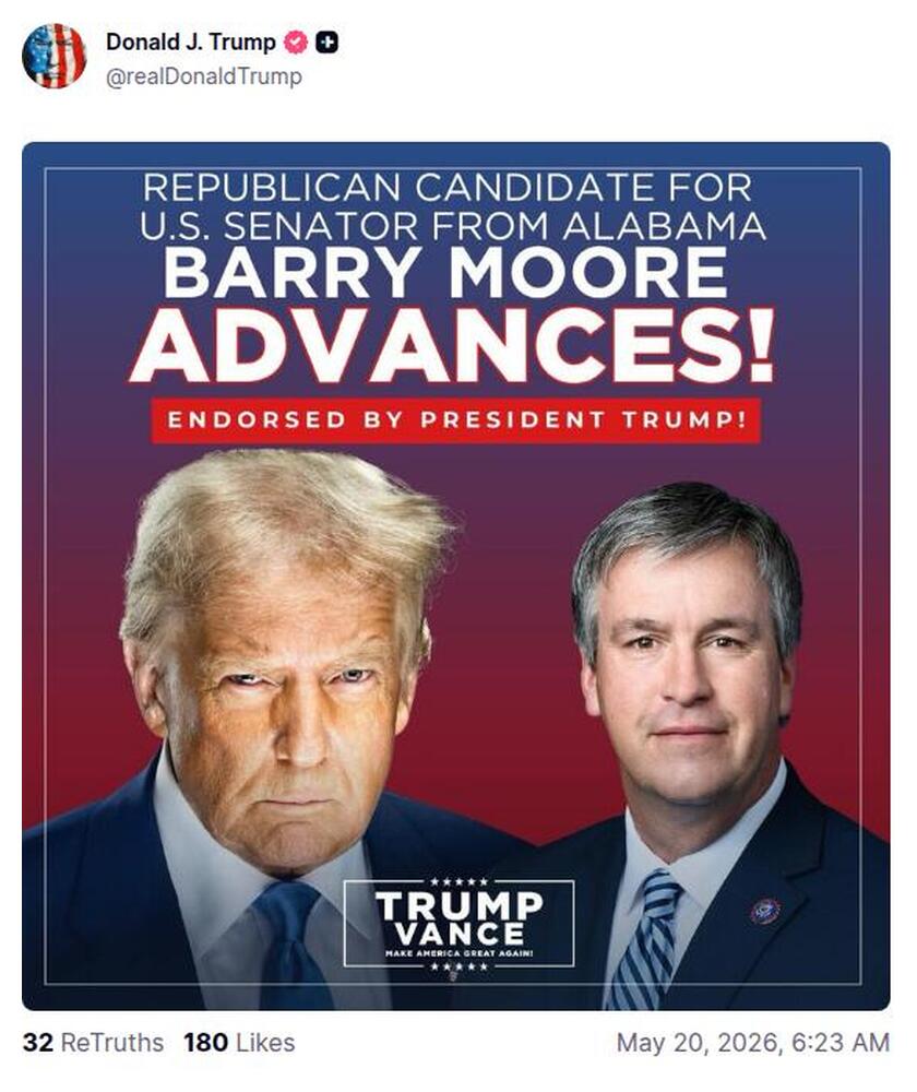 Post preview from Donald Trump