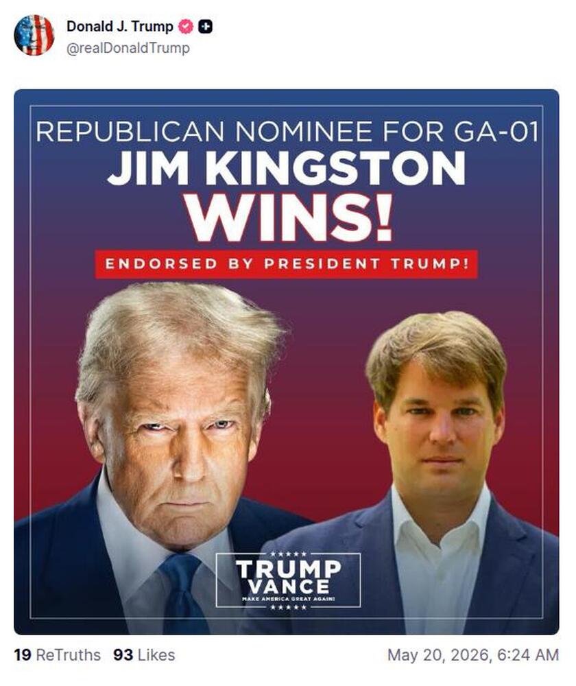 Post preview from Donald Trump