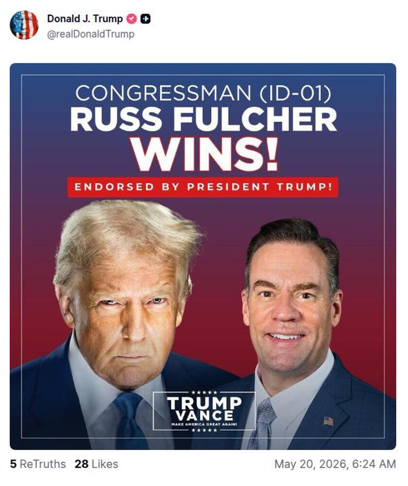 Post preview from Donald Trump