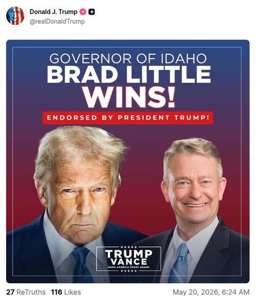 Post preview from Donald Trump