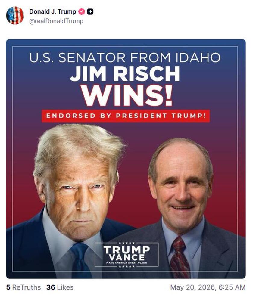 Post preview from Donald Trump